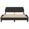 vidaXL Bed Frame "Dover" Black 135x190 cm Double Velvet