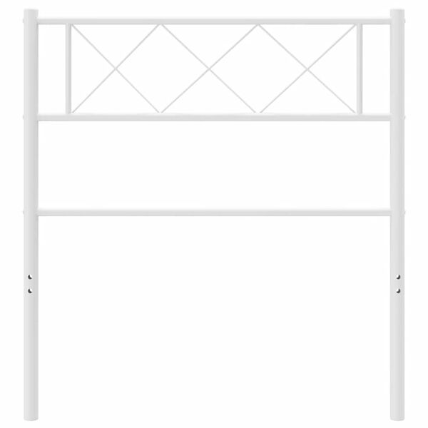 vidaXL Metal Replace Headboard White 100 cm