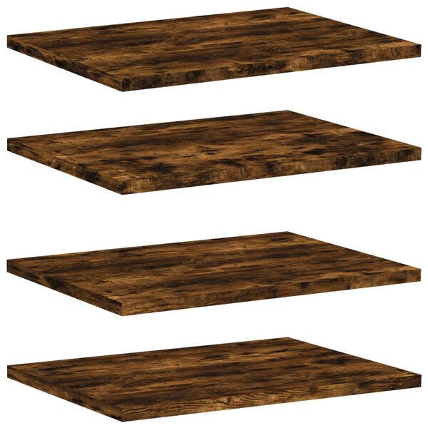 vidaXL Wall Shelves 4 pcs Smoked Oak 40x30x1.5 cm Engineered Wood