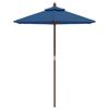 vidaXL Garden Parasol with Wooden Pole Azure Blue 196x231 cm