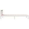 vidaXL Extra Long Bed Frame without Mattress White 100x210 cm Solid Wood Pine