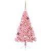 vidaXL Artificial Pre-lit Christmas Tree with 150 LEDs Pink 120 cm PVC