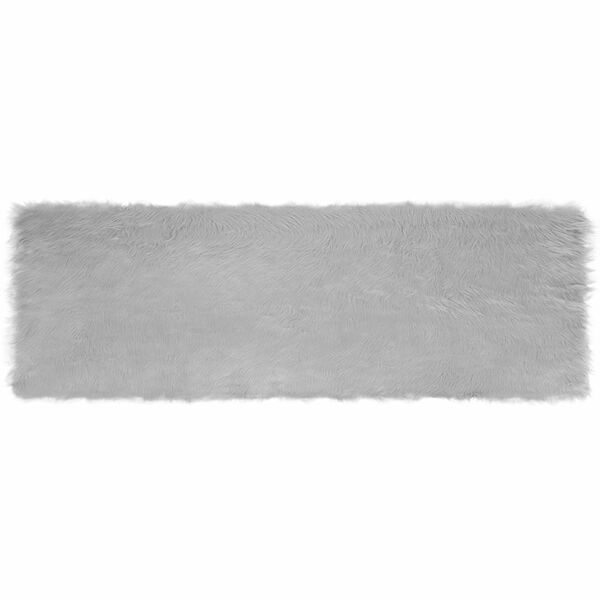 vidaXL Faux Sheepskin Rug Tafalla Grey 80 x 250 cm Polyester