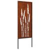 vidaXL Garden Privacy Screen Floral Rusty 50 x 140 cm Weathering steel