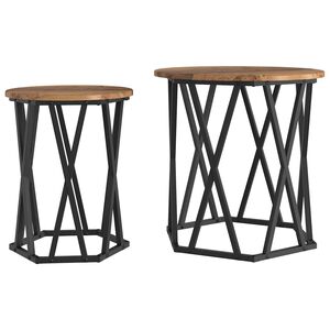 vidaXL Coffee Table 2 pcs Old Wood 50 x 50 x 50 cm