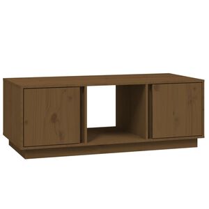 vidaXL Coffee Table Honey Brown 110x50x40 cm Solid Wood Pine