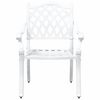 vidaXL Garden Table Set 3 pcs White Cast Aluminium