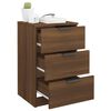 vidaXL Bedside Cabinet Brown Oak 40x36x65 cm