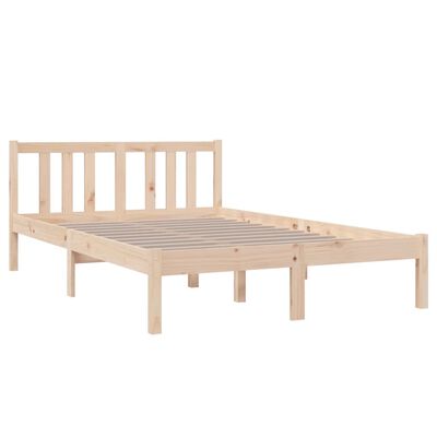 vidaXL Bed Frame Solid Wood 120x190 cm Small Double
