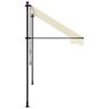 vidaXL Retractable Awning Cream 300x150 cm Fabric and Steel