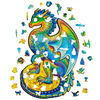 UNIDRAGON 330 Piece Wooden Jigsaw Puzzle Guarding Dragon King Size 27x44 cm