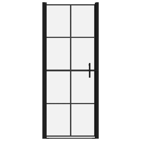 vidaXL Shower Doors Tempered Glass 81x195 cm Black