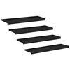 vidaXL Stair Treads 4 pcs 100 x 25 x 2 cm Black Solid Beech Wood