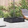 vidaXL Cantilever Parasol Base Set 2 pcs Black 88 x 88 x 19 cm Plastic