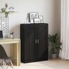 vidaXL Book Cabinet Black Oak 82.5 x 30.5 x 115 cm Engineered Wood