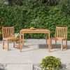 vidaXL 3 Piece Garden Dining Set Solid Wood Teak