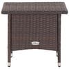 vidaXL Tea Table Brown 50x50x47 cm Poly Rattan