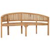 vidaXL Banana Bench 180 cm Solid Teak Wood