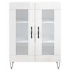 vidaXL Highboard High Gloss White 69.5x34x180 cm Engineered Wood