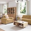 vidaXL Sofa 3 pcs Brown Velvet