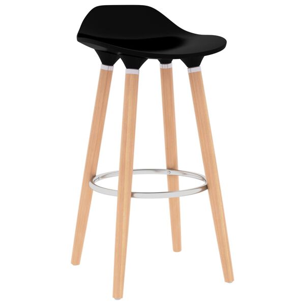 vidaXL Bar Chairs 2 pcs Black