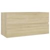 vidaXL Bathroom Furniture Set Sonoma Oak Engineered Wood