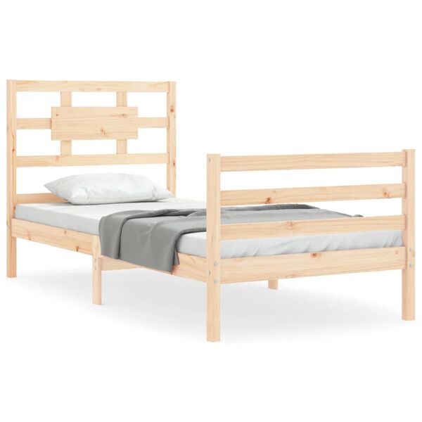 vidaXL Bed Frame without Mattress 90x200 cm Solid Wood