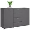 vidaXL Sideboard Grey 120x35.5x75 cm Engineered Wood