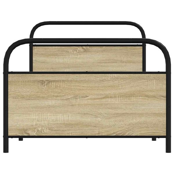 vidaXL Bed Frame Without Mattress 90x190 cm Single Sonoma Oak Engineered Wood