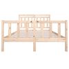vidaXL Bed Frame without Mattress Solid Wood 140x190 cm (810062+814094)