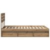 vidaXL Bed Frame Artisian Oak 120 x 200 cm Solid Pine Wood