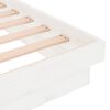 vidaXL Bed Frame without Mattress White Solid Wood Small Single