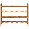 vidaXL Shoe Rack with 4 Shelves 100x27x80 cm Solid Oak Wood