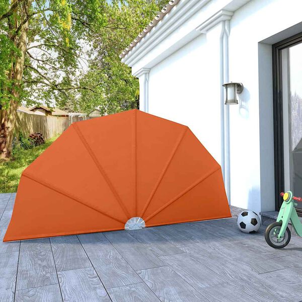 vidaXL Collapsible Terrace Side Awning Terracotta 160 cm