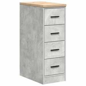 vidaXL Garage Storage Cabinet Concrete Grey 30x51x85 cm Solid Wood Pine