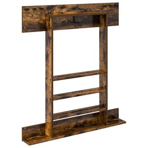 vidaXL Billiard Cue Stand Engineered Wood 93 x 12 x 103 cm Smoked Oak