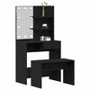 vidaXL Dressing Table Set Black oak 74.5 x 40 x 141 cm Engineered wood