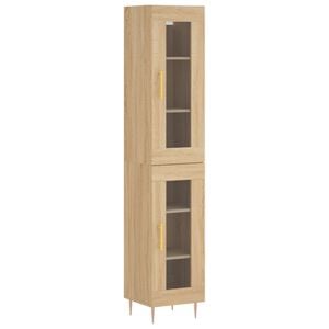 vidaXL Highboard Sonoma Oak 34,5x34x180 cm Engineered Wood