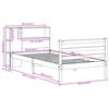 vidaXL Bookcase Bed without Mattress 90x200 cm Solid Wood Pine