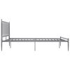 vidaXL Bed Frame without Mattress Grey Metal 180x200 cm Super King