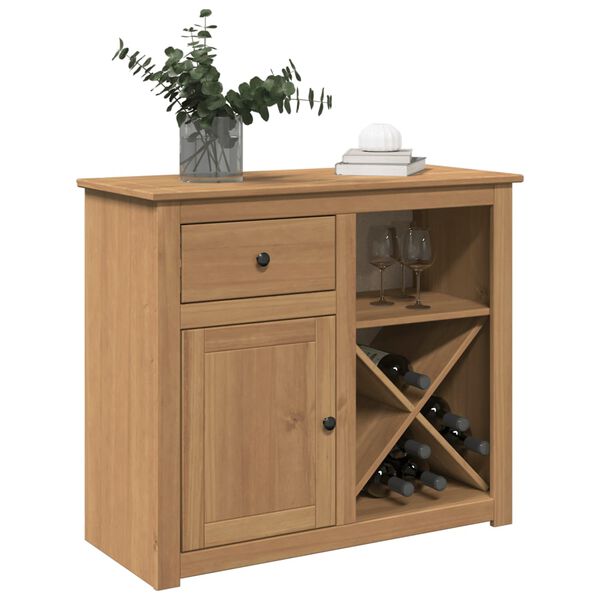 vidaXL Sideboard with Drawer PANAMA 93x40x80 cm Solid Wood Pine