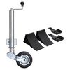 vidaXL Trailer Jack Wheel 60 mm with Wheel Chocks