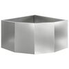 vidaXL Corner Planter Silver 60 x 60 x 35 cm Galvanised steel