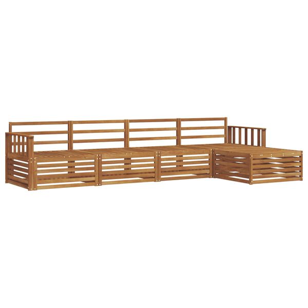 vidaXL Outdoor Sofa Set 5 pcs Natural Solid Acacia Wood