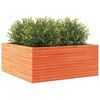 vidaXL Garden Planter Wax Brown 110x110x46 cm Solid Wood Pine