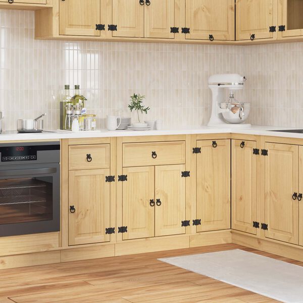 vidaXL Cabinet SKI Honey Brown 60 x 46 x 81.5 cm Solid Pine Wood