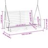 vidaXL Garden Swing Bench with Metal Chains Black Solid Wood Fir