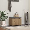 vidaXL Hall Bench with Cushion with Door Artisan Oak 60 x 38 x 46 cm