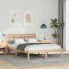 vidaXL Bed Frame Brown 120 x 200 cm Solid Pine Wood