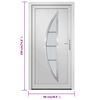 vidaXL Front Door White 98x190 cm PVC